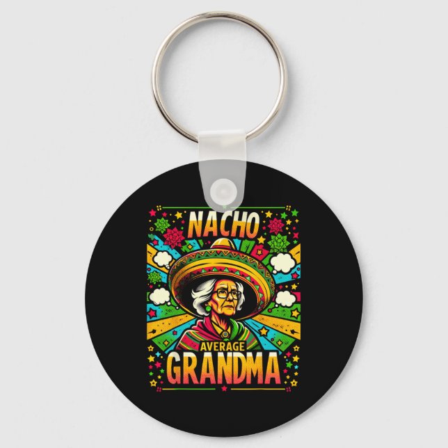 Chaveiro Vovó Nacho Média Presente Engraçado Para Cinco De  (Frente)