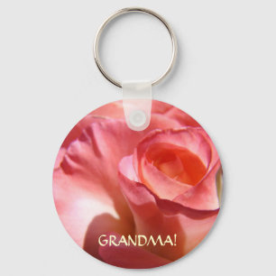 Chaveiro VOVÓ! Pulseira de Flor de Rosa Cor-de-Rosa Jardim 