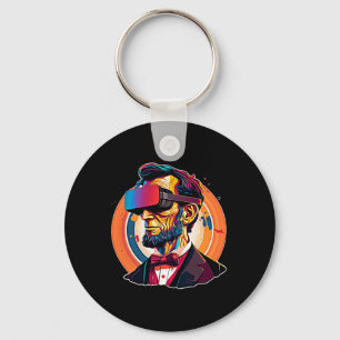 Chaveiro Vr Headset Abraham Lincoln Video Game Virtual Real