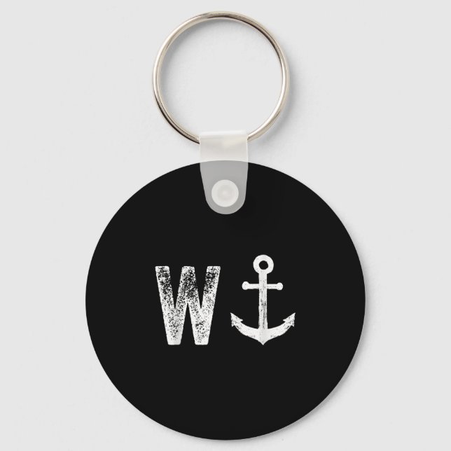 Chaveiro W Anchor Funny Wanker Jerk British Slang (Frente)