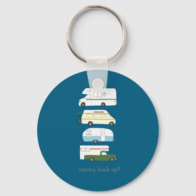 Chaveiro W Hook Up Funny Campervan Vanlife Rv Trailer  (Frente)