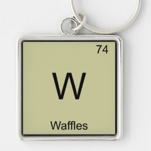Chaveiro W - Waffles - Símbolo de Elemento Químico Engra