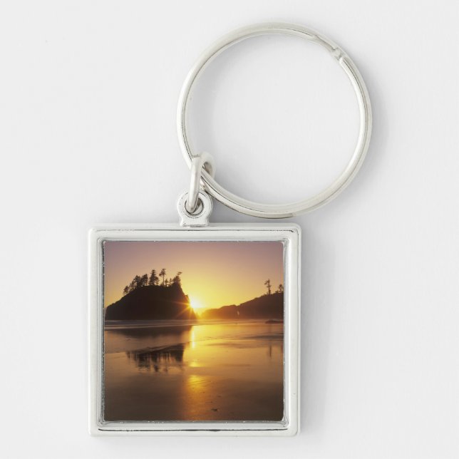 Chaveiro WA, Olimpiadas NP, Second Beach no pôr do sol (Frente)