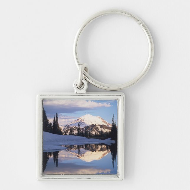 Chaveiro WA, Parque Nacional Mt. Rainier, Mt. Rainier e nuv (Frente)