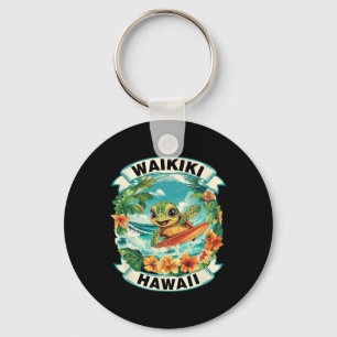Chaveiro Waikiki Havaí Tartaruga Marinha Fofo Surfando Féri
