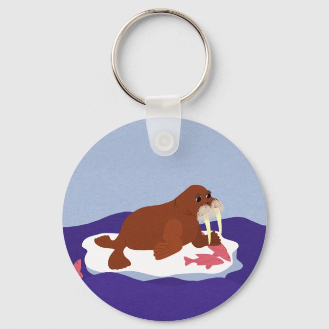 Chaveiro Walrus em Iceberg com Fish (Frente)