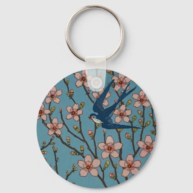 Chaveiro Walter Crane Almond Blossom & Swallow (Frente)