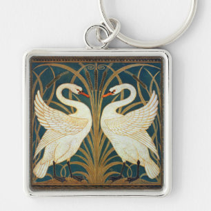 Chaveiro Walter Crane Swan, Rush E Iris Art Nouveau