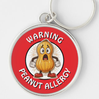 Chaveiro Warning Peanut Allergy Alert