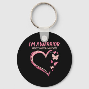 Chaveiro Warrior Heart Butterfly Cancer Sensibilização Com