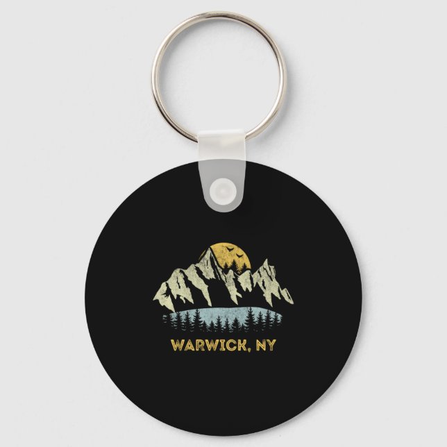 Chaveiro Warwick New York Mountain Sunset Sunrise Ny  (Frente)