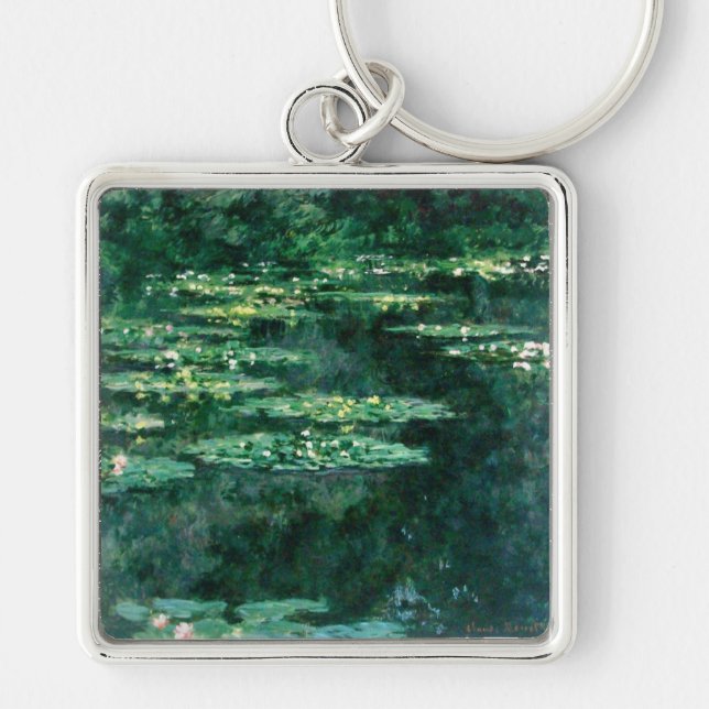 Chaveiro WATER LILILIES IN GREEN POND por Claude Monet Keyc (Frente)