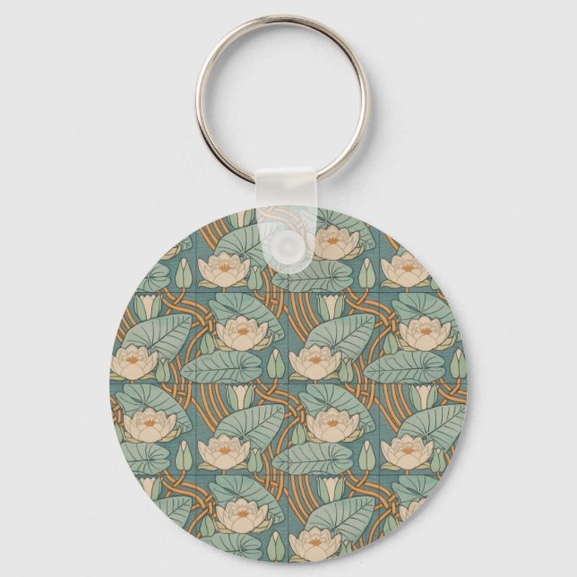 Chaveiro Water Lily Art Nouveau Nature (Frente)