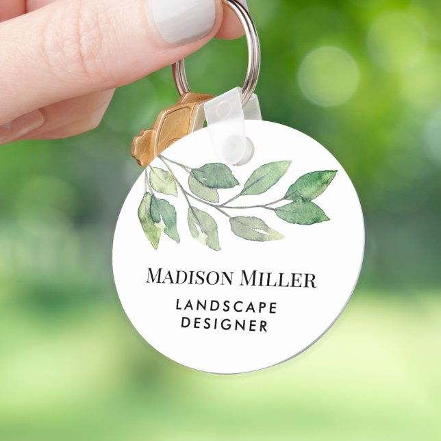 Chaveiro Watercolor Greenery Landscape Designer (Criador carregado)