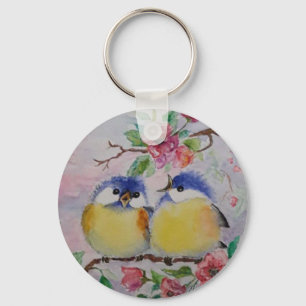 Chaveiro Watercolor - Linhas Sparrows Cutes -