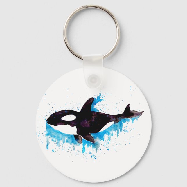 Chaveiro Watercolor Orca (Frente)