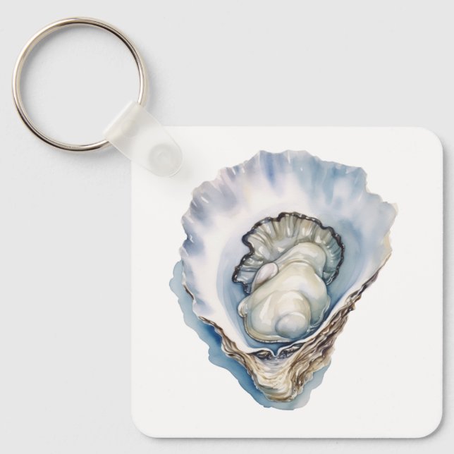 Chaveiro Watercolor Oyster Shell (Frente)