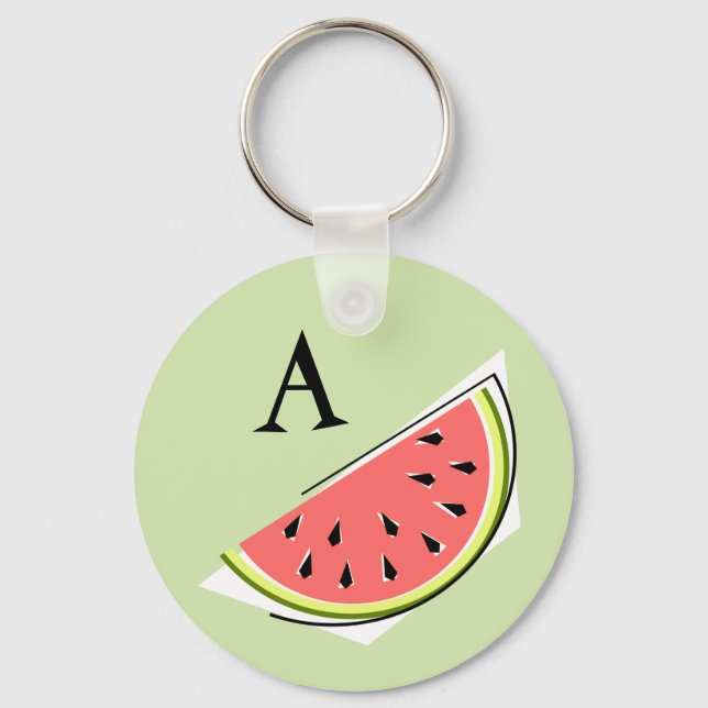 Chaveiro Watermelon Green Slice Monogram keychain (Frente)