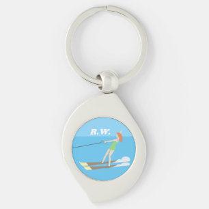 Chaveiro Waterski, estilo Vintage