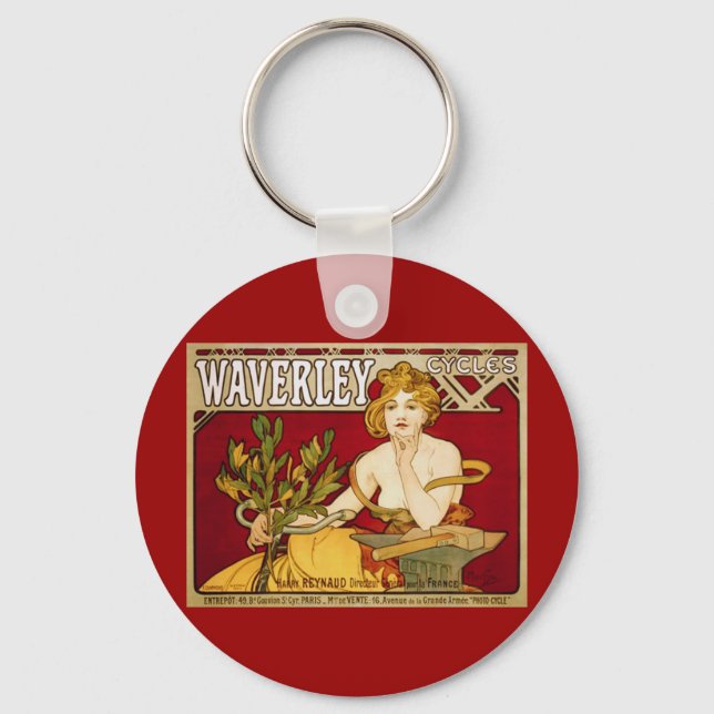 Chaveiro Waverley Cycle - Art Nouveau - Alphonse Mucha (Frente)