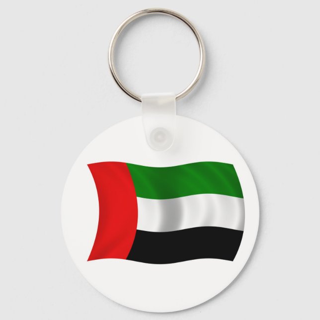 Chaveiro Waving UAE Flag (Frente)
