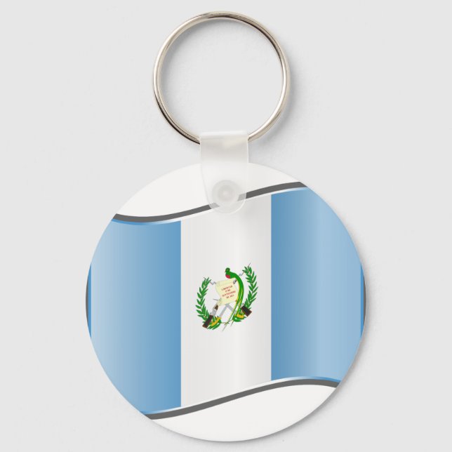 Chaveiro Wavy Guatemala Flag (Frente)