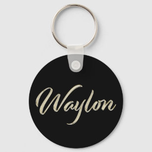 Chaveiro Waylon Name Whitegold Button Schlüsselanhänger