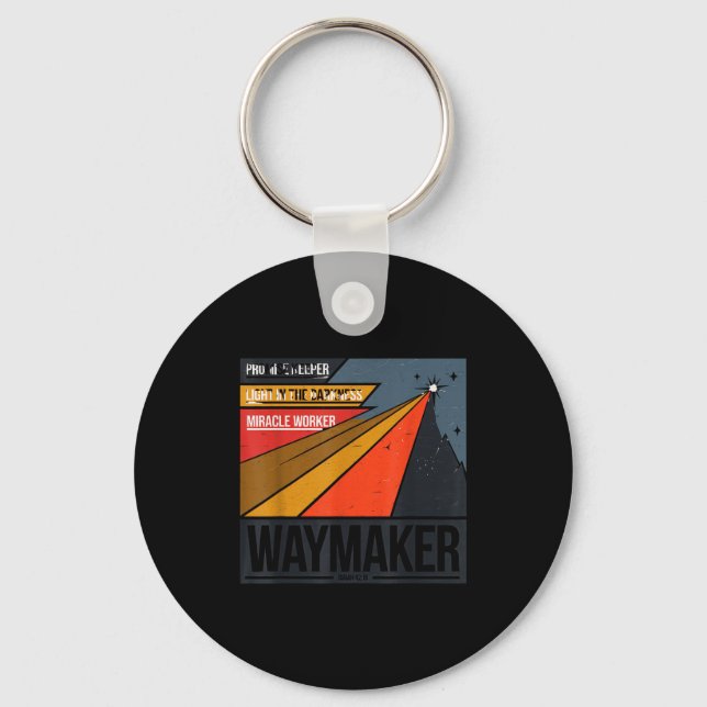 Chaveiro Waymaker Promise Keeper Miracle Worker God Christi (Frente)