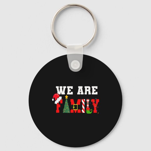 Chaveiro We Are Family Christmas Pajamas Funny Matching Xma (Frente)
