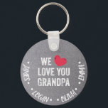 Chaveiro We love you Grandpa, Custom Names<br><div class="desc">Grandpa Gift,  Gift for Him,  Personalized. *** if you encounter any design problem or need help,  you can contact me for assistance.***</div>