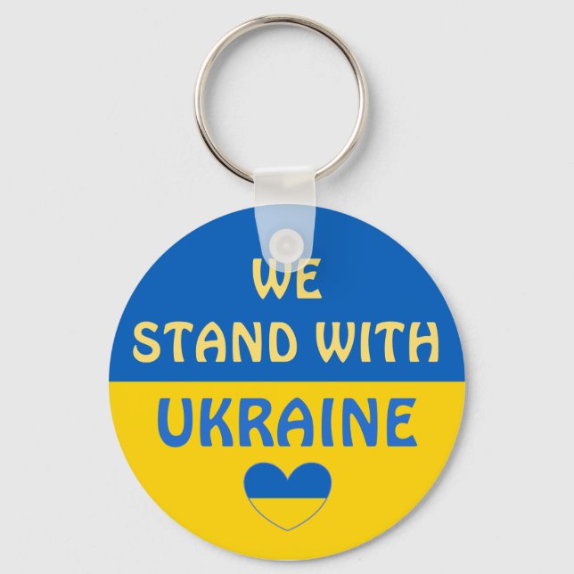 Chaveiro We Stand with Ukraine | Show Support (Frente)