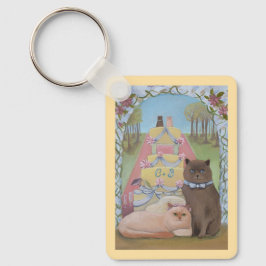 Chaveiro Wedding Bride & Groom Cats Personalized