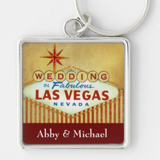 Chaveiro Wedding em Las Vegas fabuloso - listras do vintage