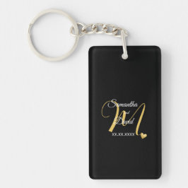 Chaveiro Wedding Monogram Design with Names and Date