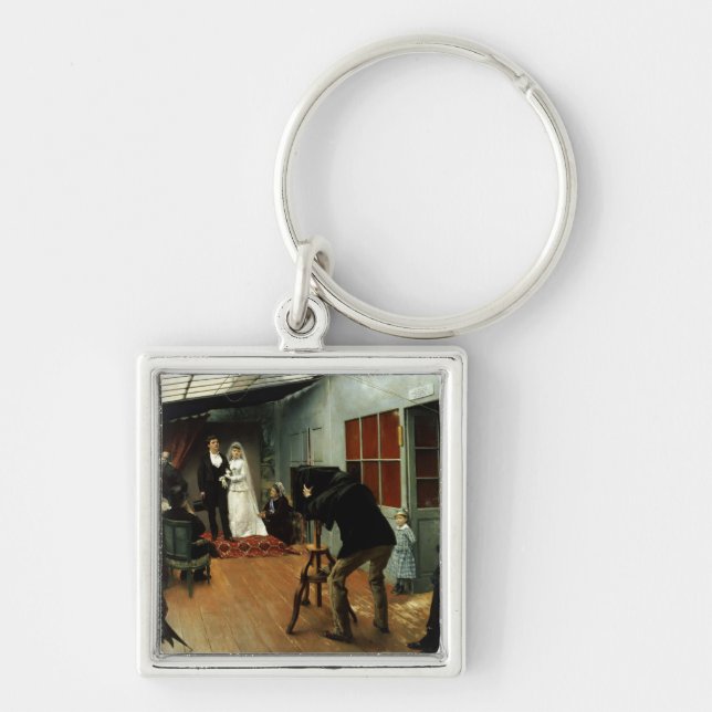 Chaveiro Wedding no fotógrafo, 1878-9 (Frente)