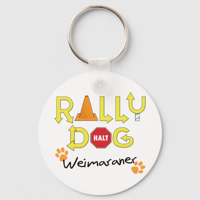 Chaveiro Weimaraner Rally Dog (Frente)