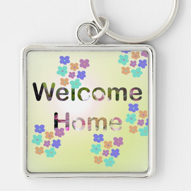 Chaveiro Welcome Home New Home Housewarming  (Frente)