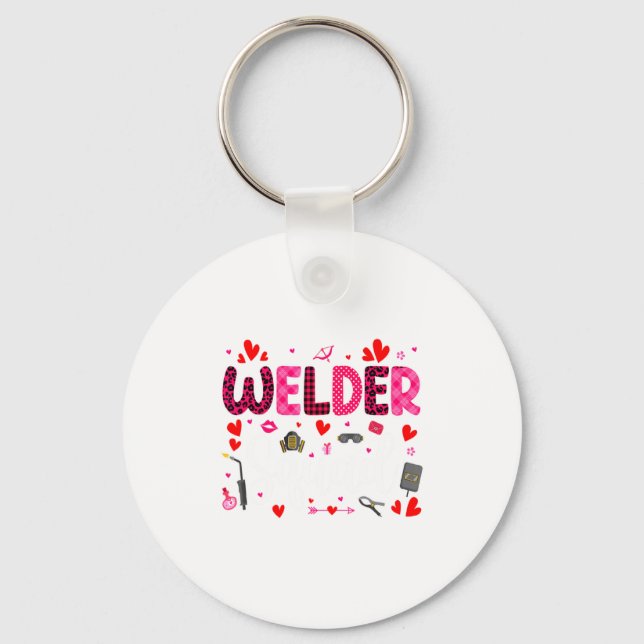 Chaveiro Welder Squad Cute Tools Hearts Costume Valentines  (Frente)