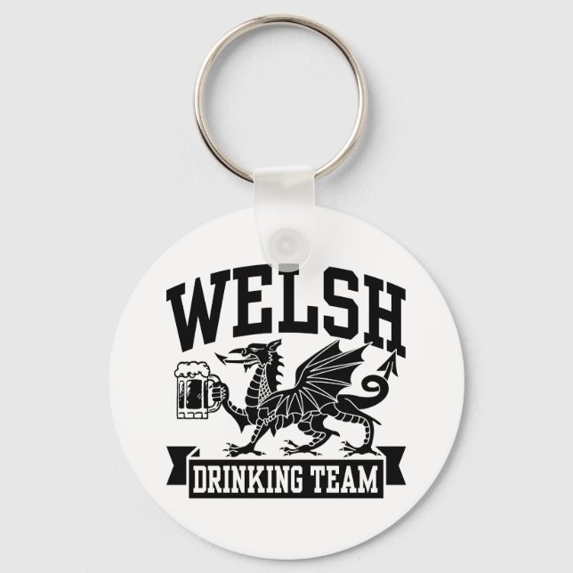 Chaveiro Welsh Bebendo Team (Frente)