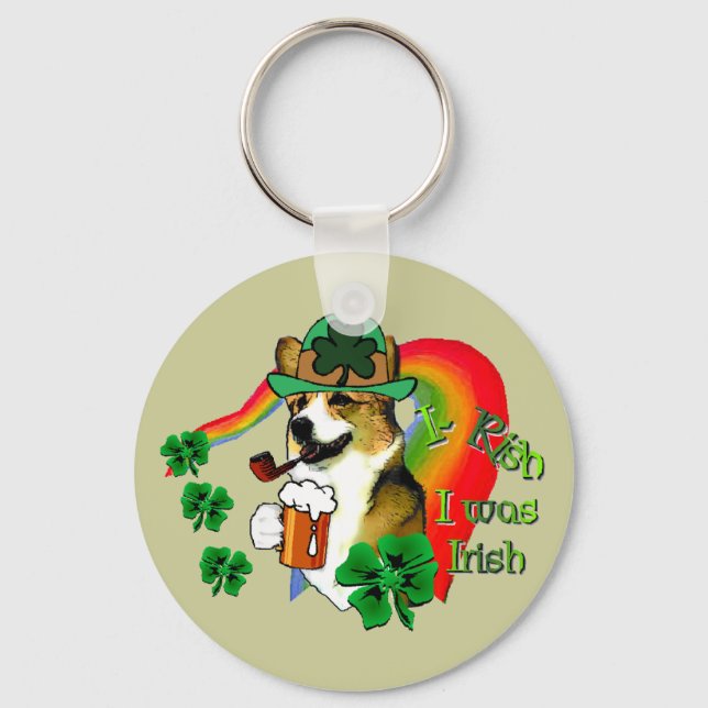 Chaveiro Welsh Corgi Saint Patrick (Frente)