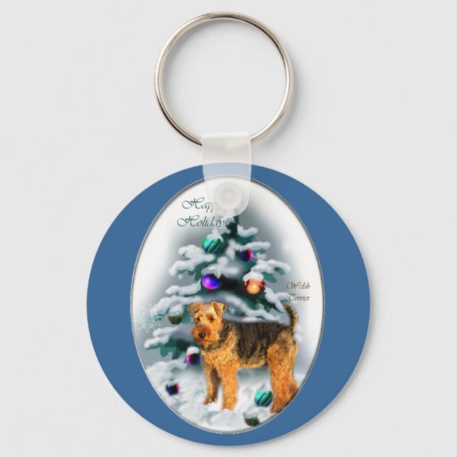 Chaveiro Welsh Terrier Christmas Gifts (Frente)