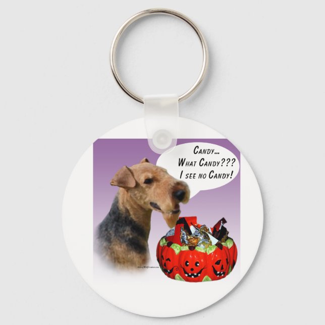 Chaveiro Welsh Terrier Halloween Candy (Frente)