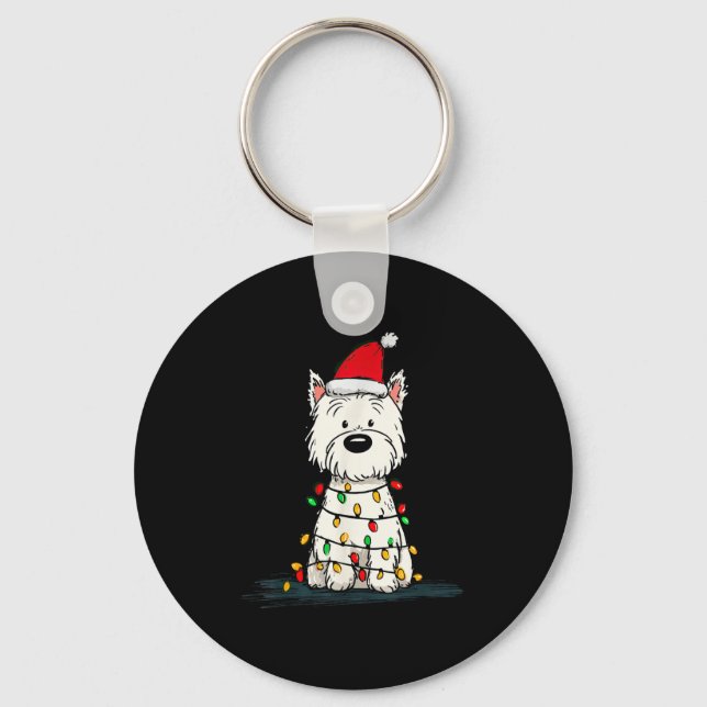 Chaveiro West Highland White Terrier Christmas Graphics Dog (Frente)