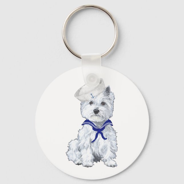 Chaveiro West Highland White Terrier Sailor (Frente)