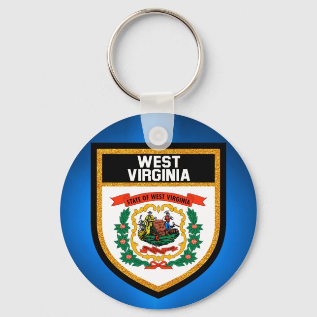 Chaveiro West Virginia Flag (Frente)