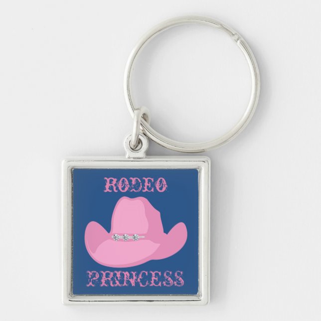 Chaveiro Western Cowgirl Rodeo Princess Com Chapéu (Frente)
