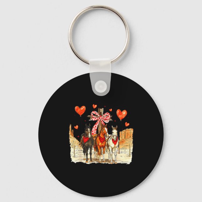Chaveiro Western Horse Valentine Funny Western Valentines D (Frente)