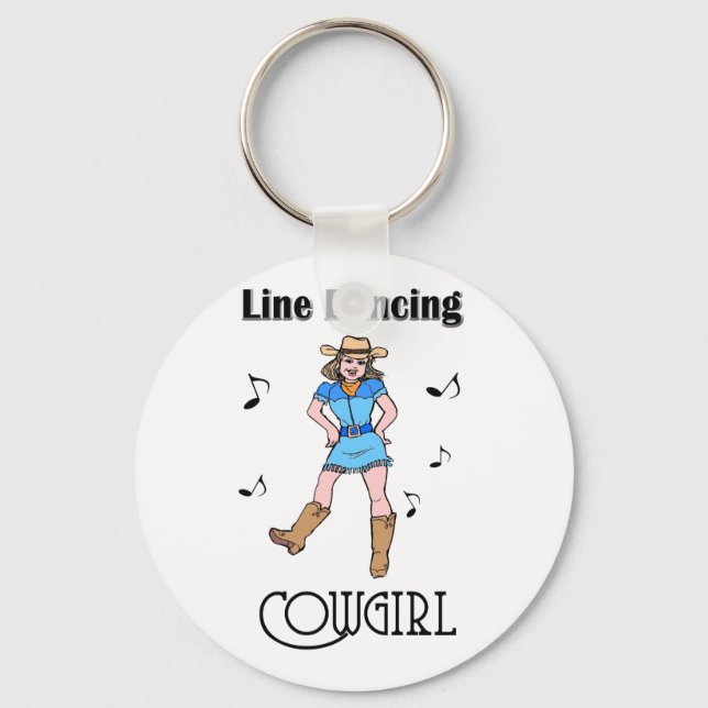 Chaveiro Western "Line Dancing Cowgirl" (Frente)