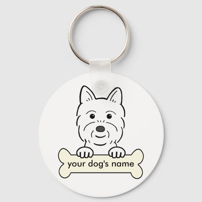 Chaveiro Westie Personalizado (Frente)