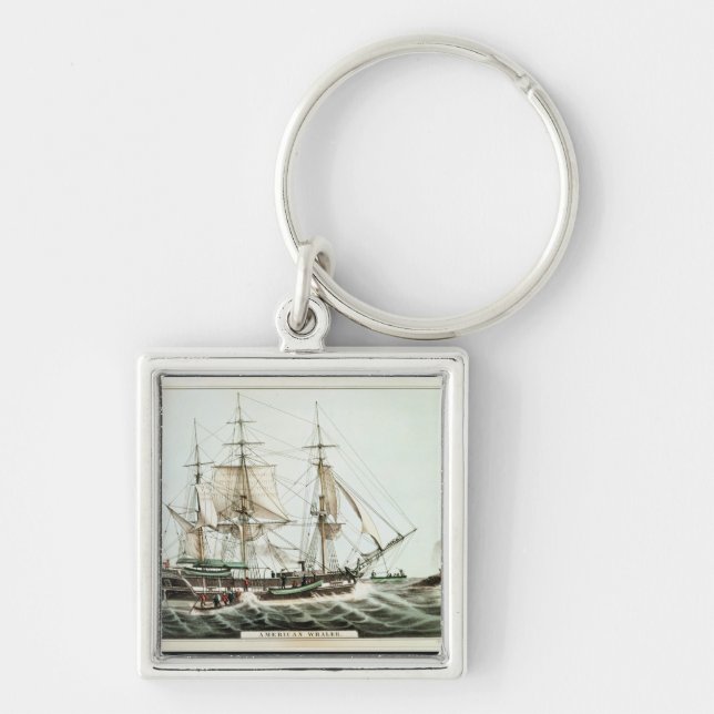 Chaveiro Whaler americano, gravado pelo Currier de (Frente)